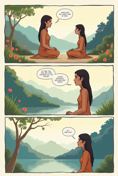 Make a comic strip with Questions and Answers -woman : You do therapy? 
- i:yes -Woman: with whom ? 
- i :with God -Woman : SOM ? 
- i: with everything I have in my hands 
