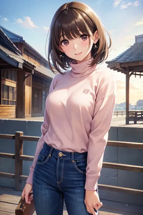 Nene Kasaki々、Shiny brown hair, short hair, (Beautiful brown eyes、Sparkling eyes, Fine grain)、smile、Ultra-detailed eyes、Very detailed顔, Very detailed目, Cowboy Shot,



masterpiece,(Anime illustration style),Photographed from the front、
Highest quality,Very ...