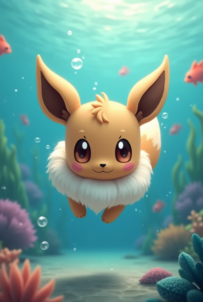 Pokémon,Eevee,Adorable,underwater