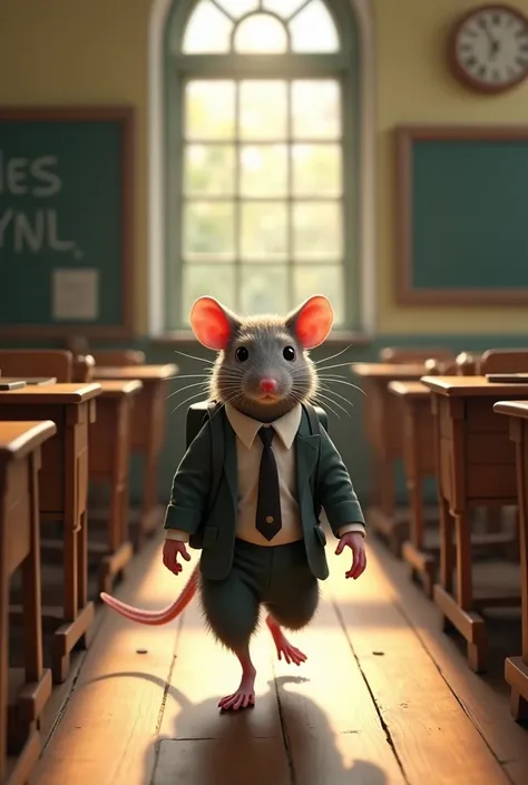 Rat going to school 