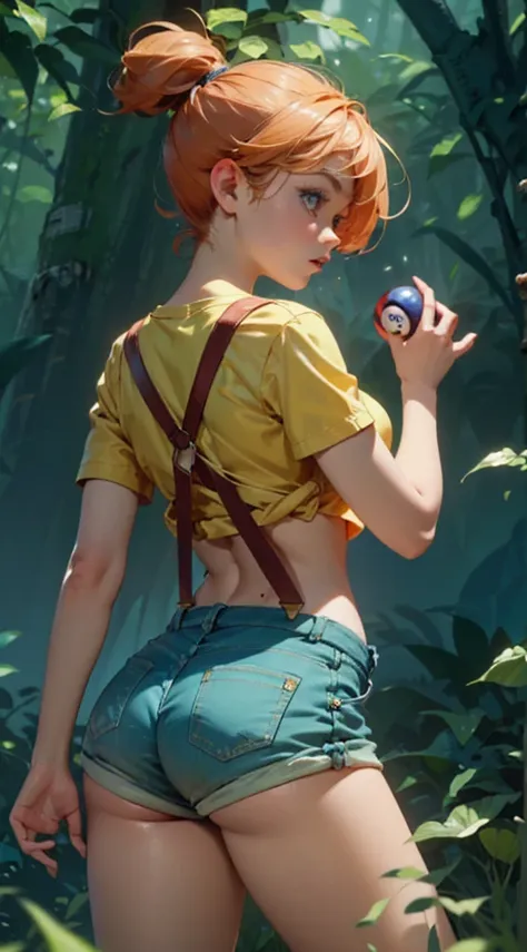 ((misty)), (best qualityer), (great lighting), (masterpiece artwork), (upper details), (whole body), (fully body), back shot of ...