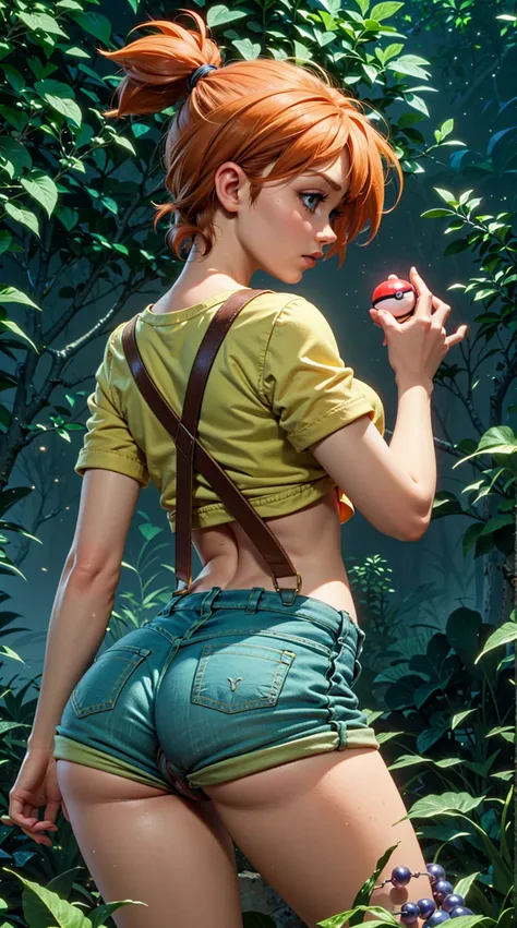 ((misty)), (best qualityer), (great lighting), (masterpiece artwork), (upper details), (whole body), (fully body), back shot of ...