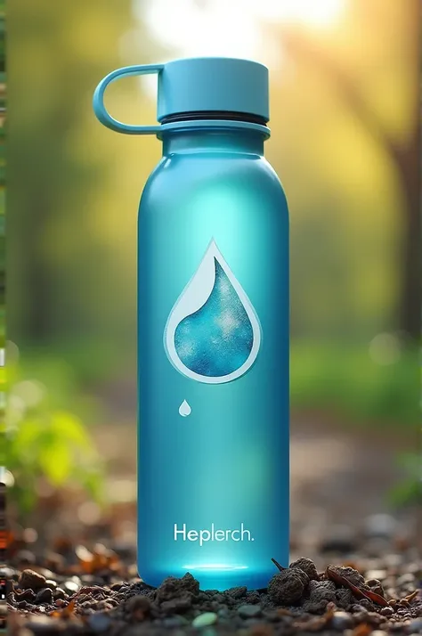 Logo based on an environmentally friendly water bottle 