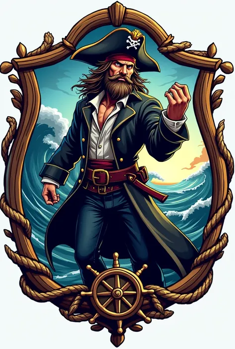 a logo for a banner of a channel that broadcasts various games with a pirate theme