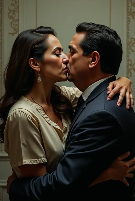 Maria Corina Machado kissing Nicolas Maduro 