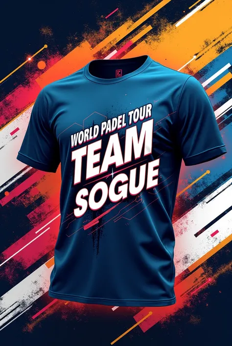 padel t-shirt design that says world padel tour team sogue