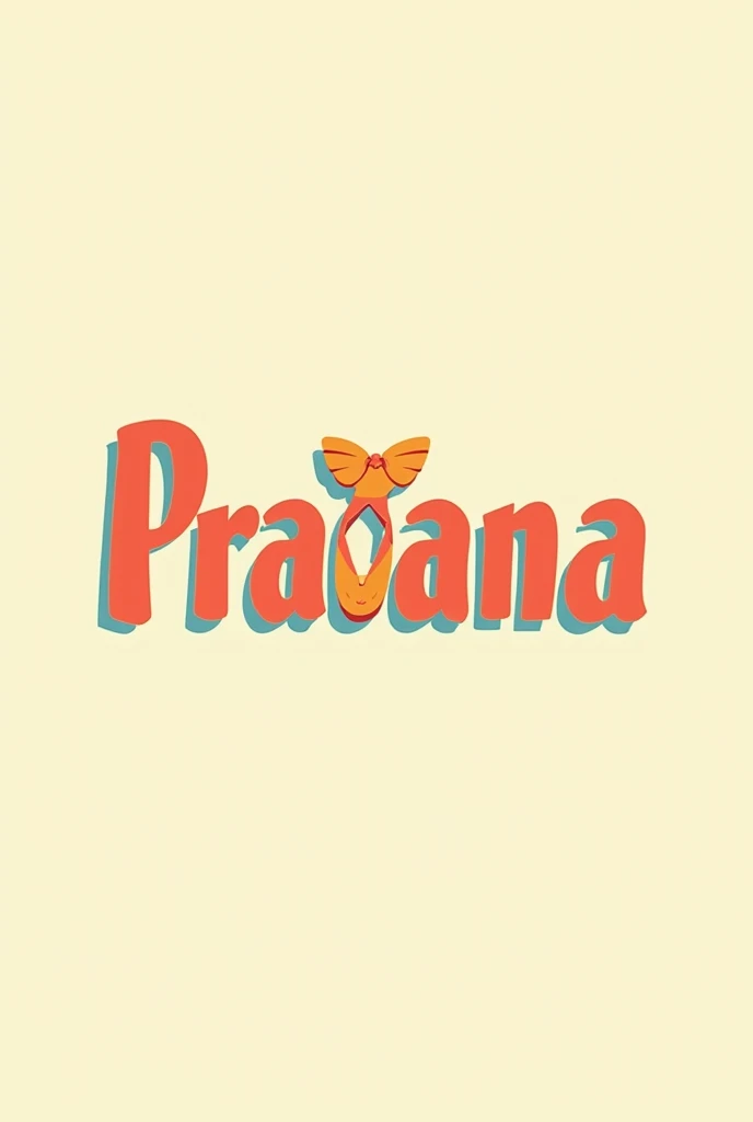 Retro flip-flop logo with the name Praiana