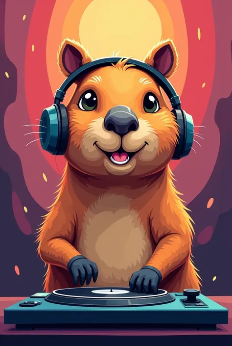 Capybara DJ in icon form 