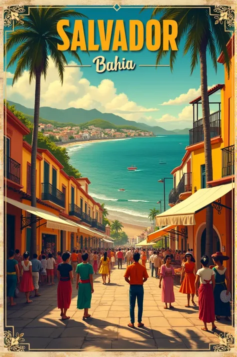 Salvador Bahia vintage poster