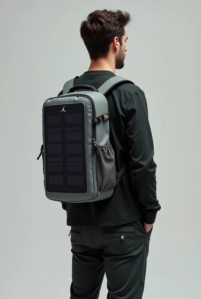 Not so big backpack with detachable solar panel