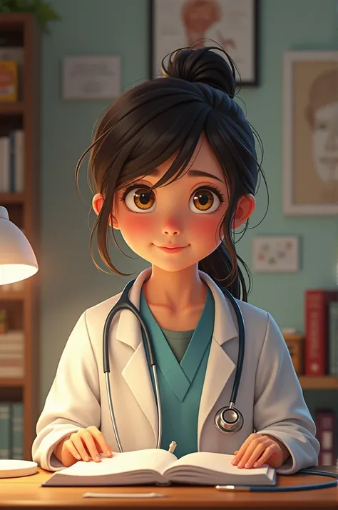 A girl who dreams of being a doctor 