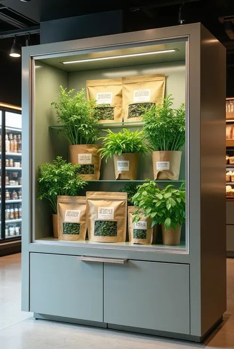 Most modern herb display cabinet in bags 