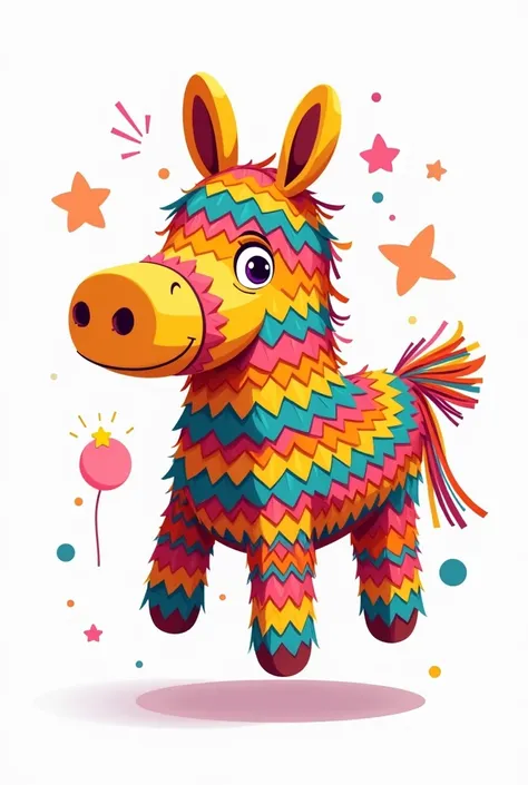 Create a cartoon piñata for a logo