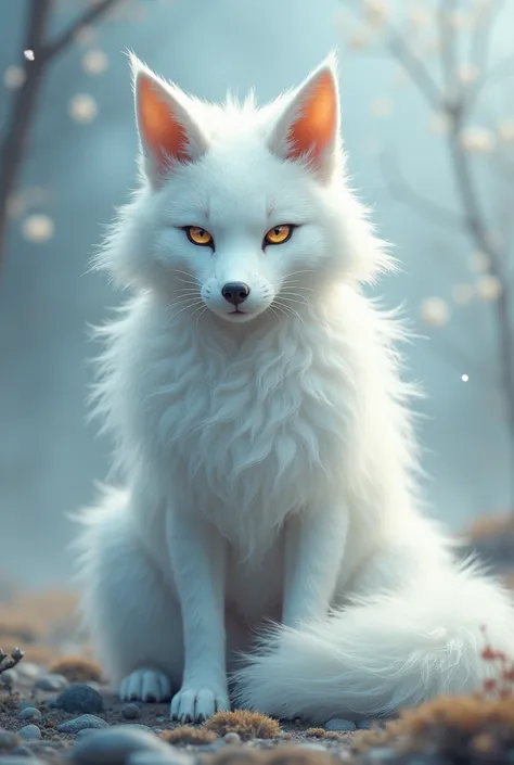 a white female kitsune