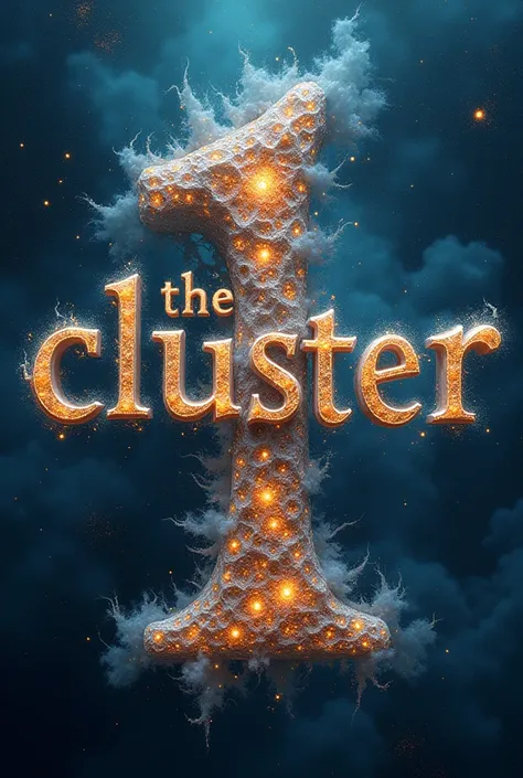 Create an image with letters that say: “the cluster 1”