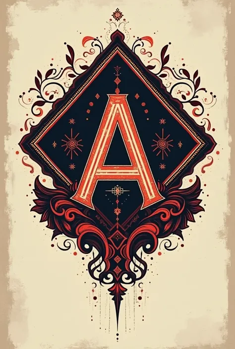 A monogram with a logo of an alternative rock band with the name "Azlin" estilo arctic monkeys 2d