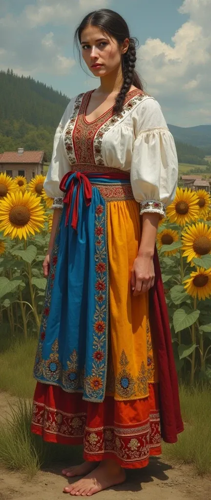 full-body portrait of woman of Ukraine 