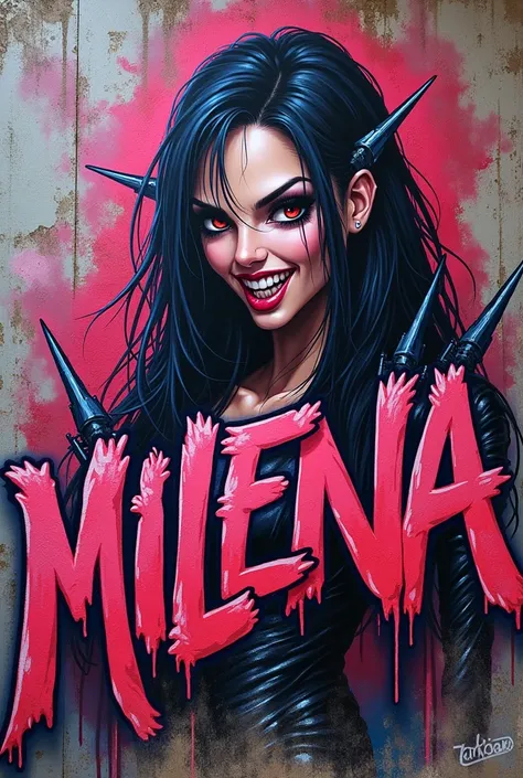 graffiti letters. Mileena