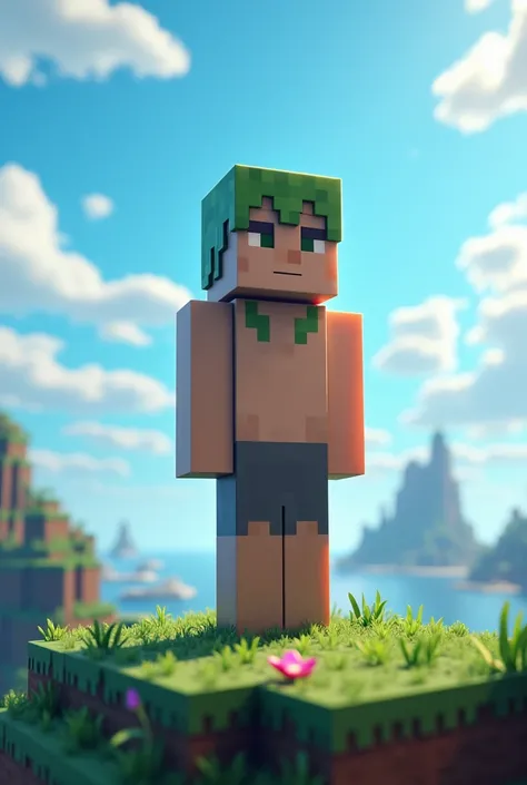 Picture of someone wearing no armor in Minecraft skywars hive