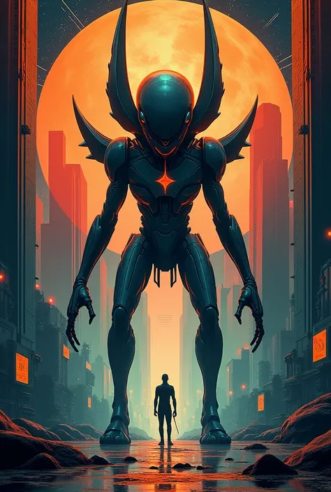 Create a movie cover "alien:Romulus" with Art Deco style
