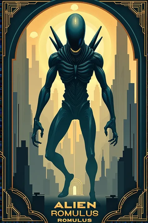 MOVIE POSTER "alien:Romulus" in ART DECO style