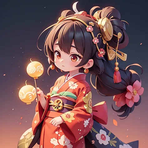 Oiran　kimono　Are standing　The background is Kinkakuji Temple　Beautiful fantasy　Anime-style design　Highest quality ,masterpiece, figure, Very delicate and beautiful, wonderful, In detail, masterpiece,　Charm　