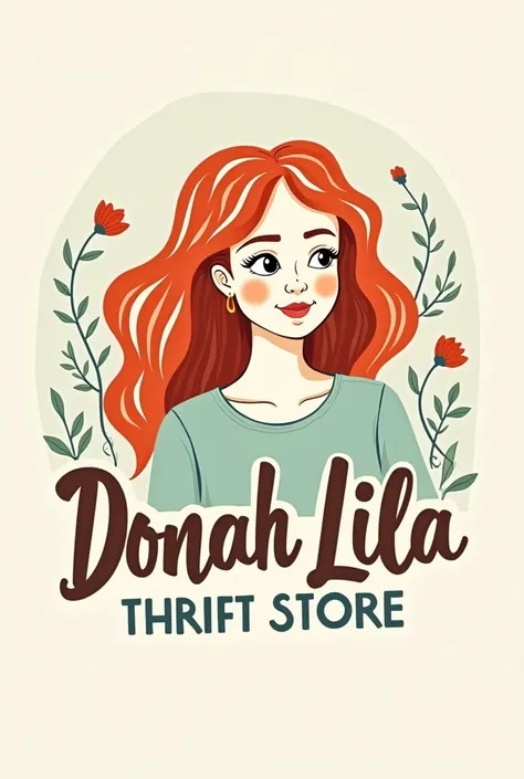 Create a logo for a thrift store called donah lila