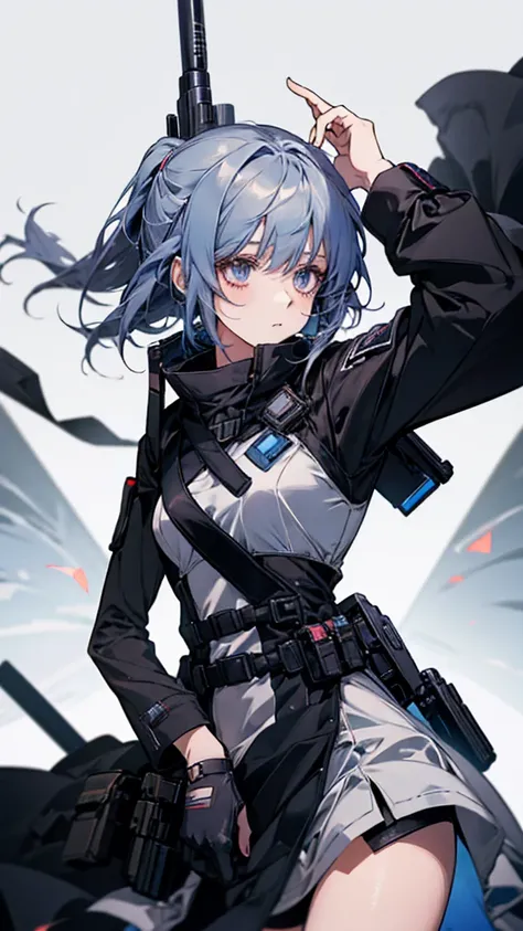 Anime girl with gun and dress, From Arknights, from Girls&#39; Frontline, Gwaiz, Girls&#39; Frontline style, Never be self-absorbed., The finer details. Girls&#39; Frontline, m4 sopmod ii Girls&#39; Frontline, artwork in the style of Gwaiz, Girls&#39; Fron...