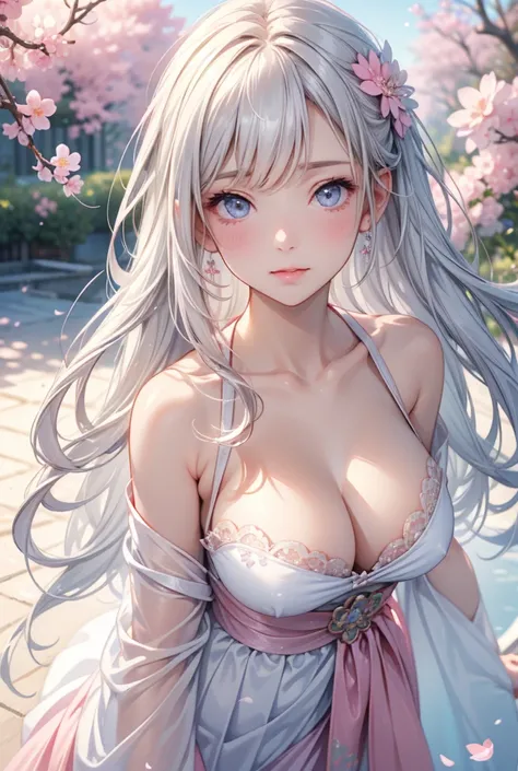 (best quality:1.5), (ultra-detailed:1.5), (()), ((best quality)), (high resolution), (illustration), (an extremely delicate and beautiful), (ultra detailed beautiful face and eyes), 1girl, leaning forward sharp focus, ray tracing, 1girl, silky hair, multic...