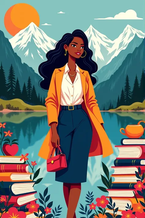 create a one pager all about my self. put switzerland. include a business woman and put to a word become a successful entrepreneur, also a drawing of a marriage and put text "to marry a man who truly love ma;an afam". include also "flipped movie" and danie...