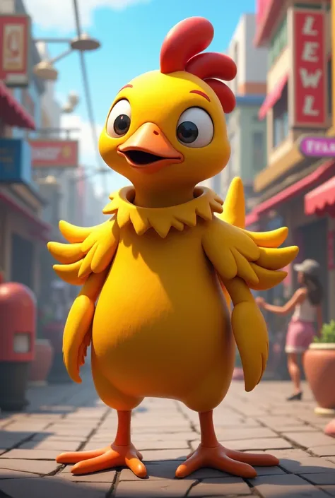 Free fire snot character dressed as a chicken