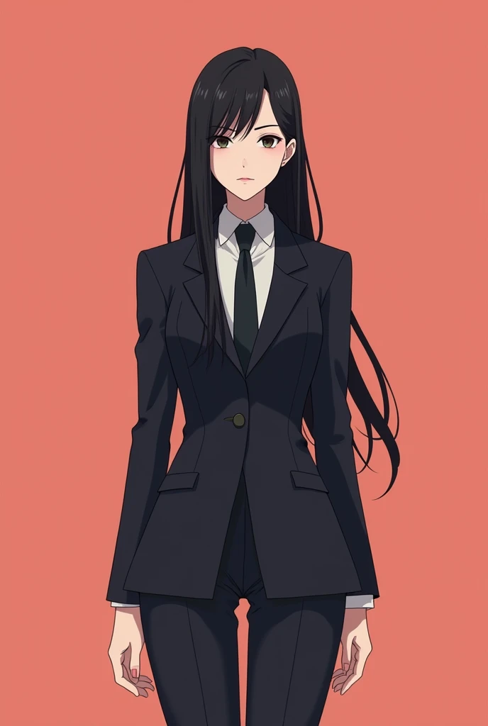 Modern Agent，Anime woman，Passerby A，No features，Anime style，full-body shot，Solid color background，front Photo