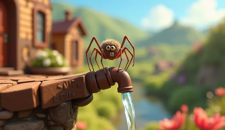 Pixar3Dアニメスタイル, Incy Wincy spider climbed up the water spout