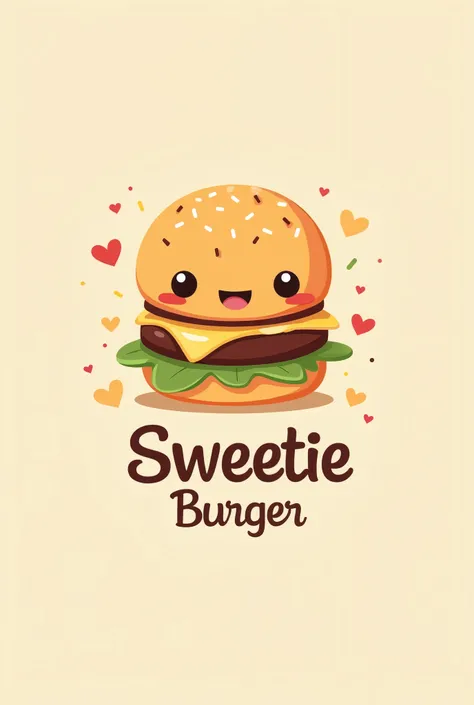 Hamburger shop logo，Sweetie Burger