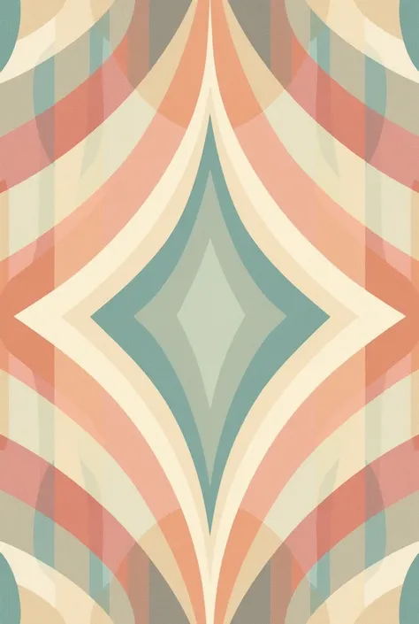 create an art deco pattern for a rug in warmer, pastel colors
