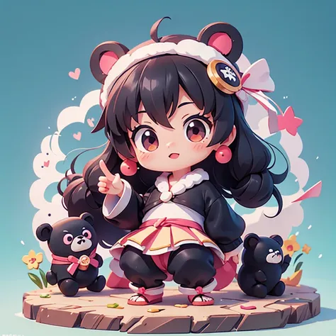 Kumamon　Anime-style design　Highest quality ,masterpiece, figure, Very delicate and beautiful, wonderful, In detail, masterpiece,　Charm　Fantasy
