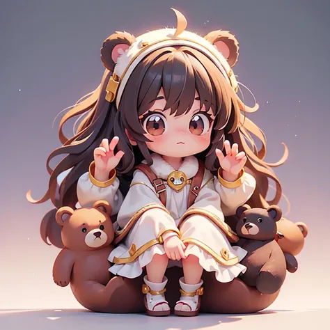 Bear　Anime-style design　Highest quality ,masterpiece, figure, Very delicate and beautiful, wonderful, In detail, masterpiece,　Charm　Fantasy
