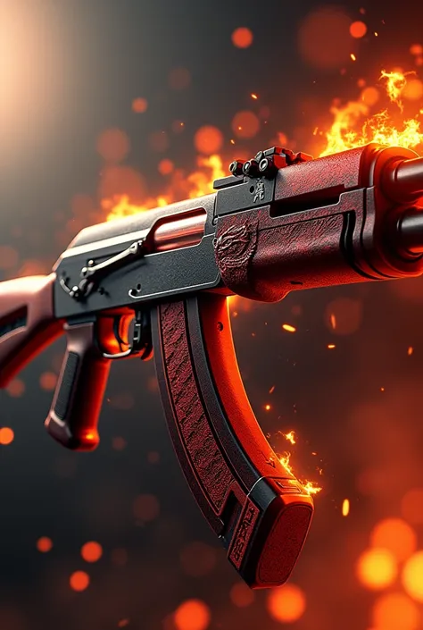 Free fire new dangerous dragon ak47 evo gun. Background light 