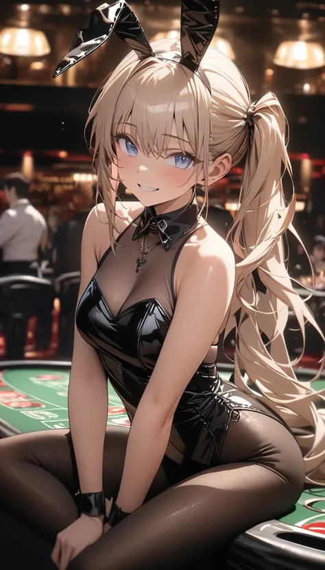 ((masterpiece)), ((Highest quality)), (anime:1.3), (Super Detail:1.2), (High resolution:1.3), (Professional photography:1.4),Smet Photos,masterpiece, Highest quality, Cinema Lighting, One girl, Handsome girl, Cowboy Shot, View your viewers, At the Casino, ...