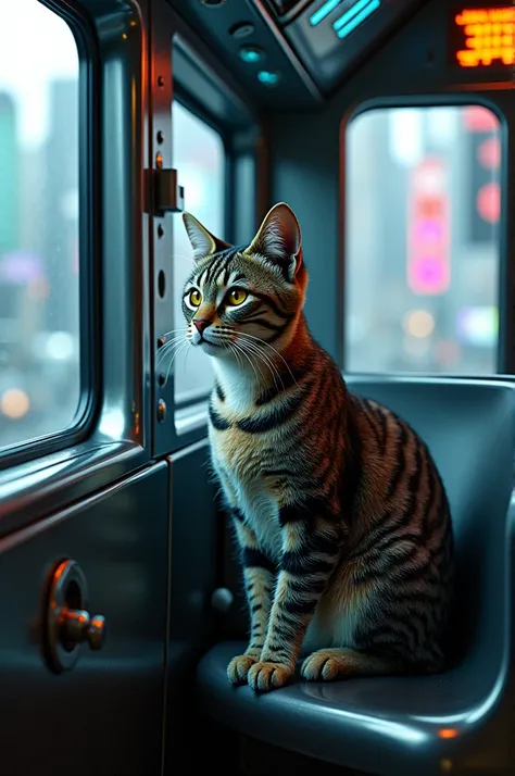 Tayo bus full steel cyberpunk combination with cool cat with modern feel