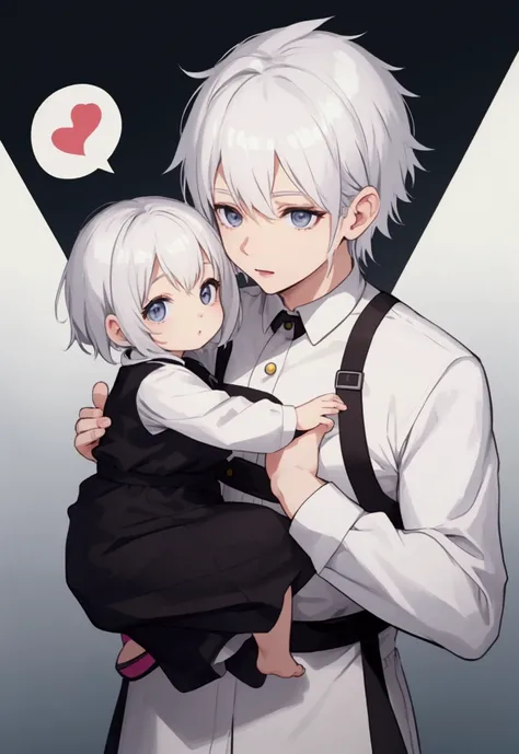 baby, toddler, white haired male