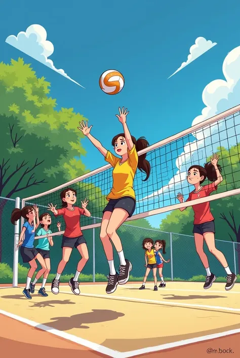 diary of a wimpy kid: girls playing volleyball