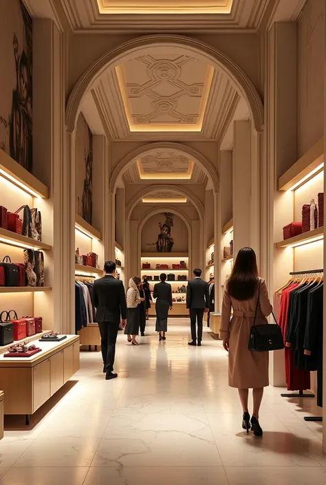 A gorgeous store interior filled with fashionable clothes and accessories