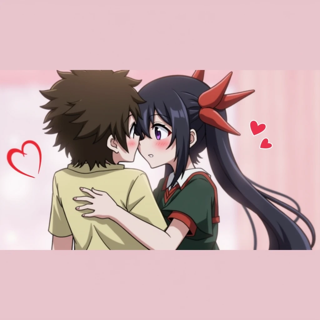 Akeno kissed issei