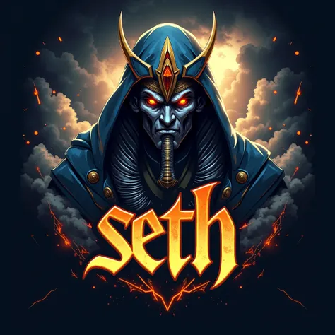 logo, gaming, надпись Sth, Beautiful font, Egyptian god Seth, brutal, storm,