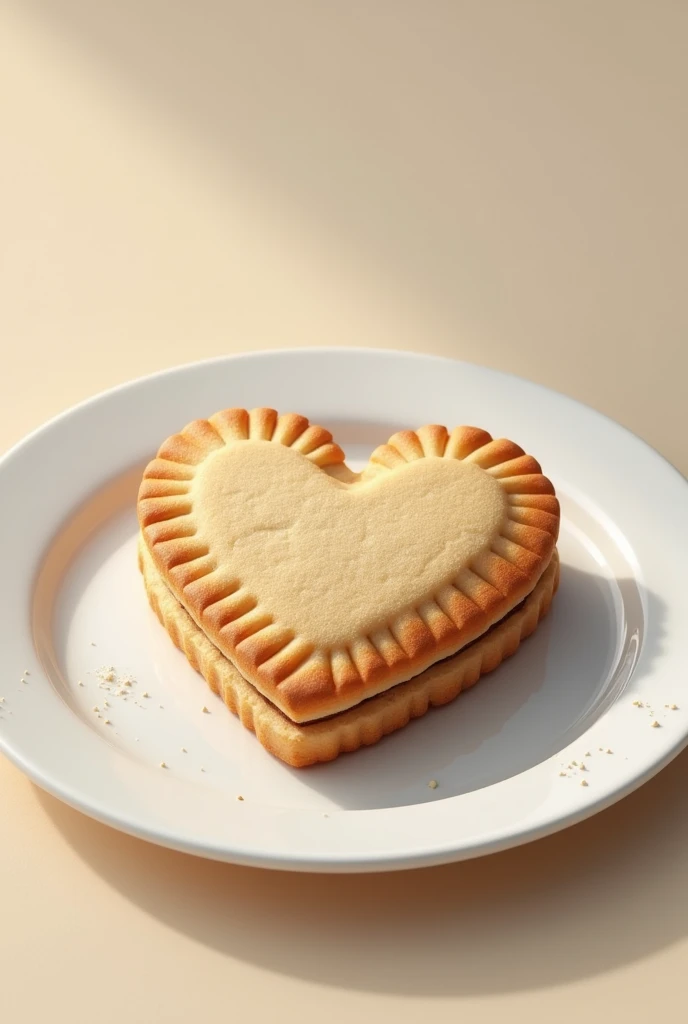 generate a realistic cookie image with a shape of a heart