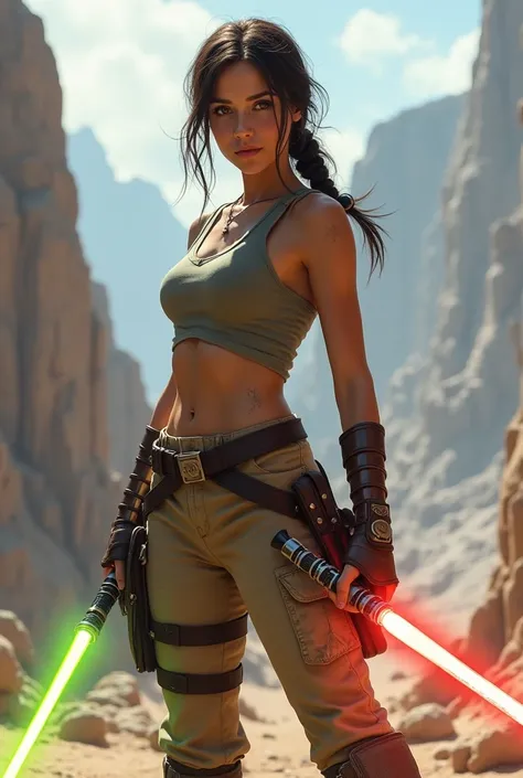 Lara Croft Jedi style 