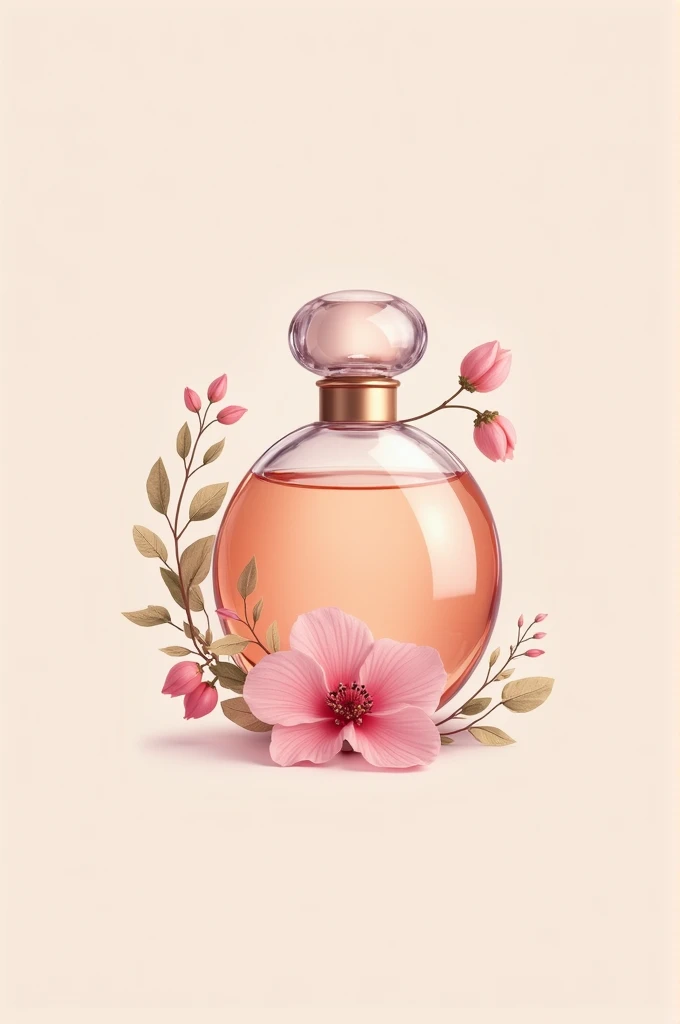 Make a logo for a product that is a flower and fruit based perfume that has a calming scent