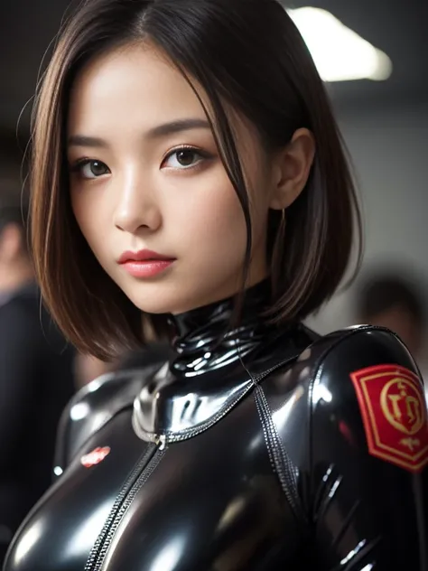 (RAW Photos:1.2)、Highest quality、Beautiful detailed girl、Tight Latex Suit、Latex bodysuit, Laughter、Highly detailed eyes and face、Beautiful and fine details、Large file size、High resolution、High resolution、8k wallpaper details、Highly detailed Ticker uniform ...