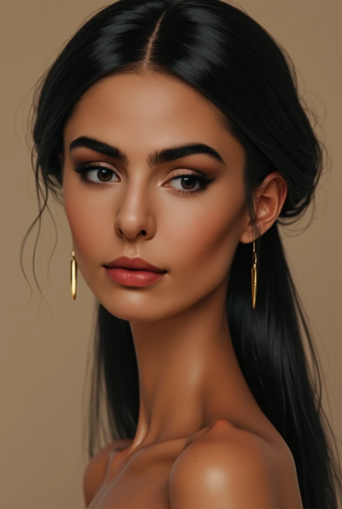 Fashion-Photography, Photo-Real, MasterPiece, high-quality, 8K, perfect hand, perfect eyes, perfect fingers, Create one more image with the same face for Bronze Skin face of a beautiful Egyptian pharaonic woman, “Face:
General Shape: Rectangular and define...